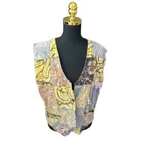 Vintage Creazioni Effeci Reversible Vest Size Medium - Boho Hippie Style